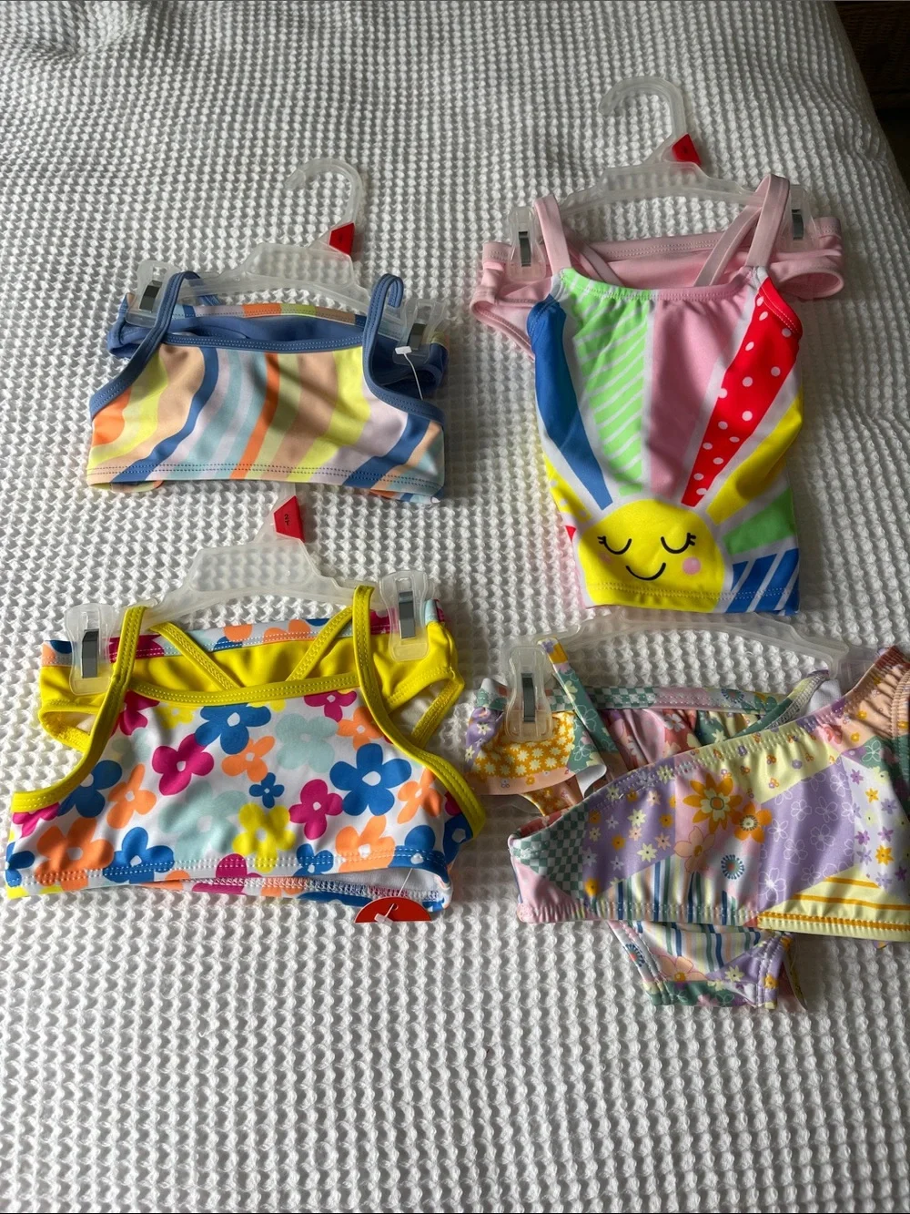 4 wonder nation Girls' Multicolor Swim sets -lPink, Yellow, Blue